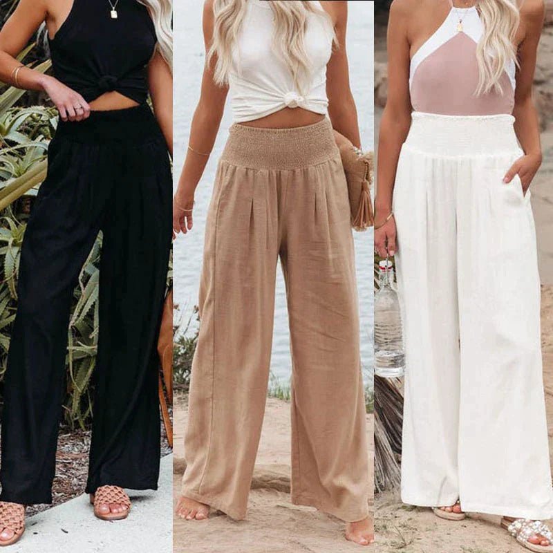 Pantalon à Jambes Larges Chic pour Femmes - Marie Montel