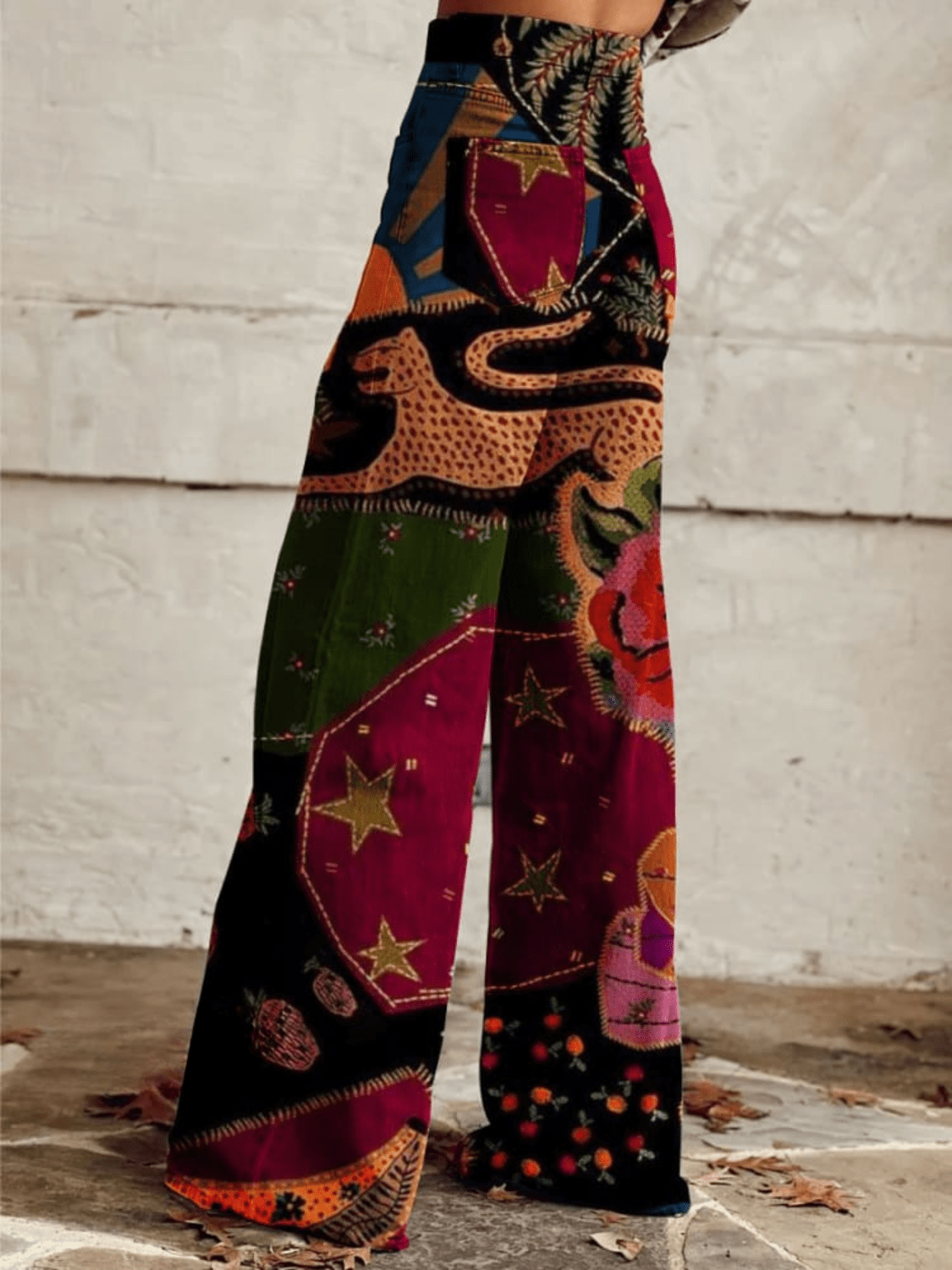 Pantalon ample imprimé vintage pour Femmes - Marie Montel