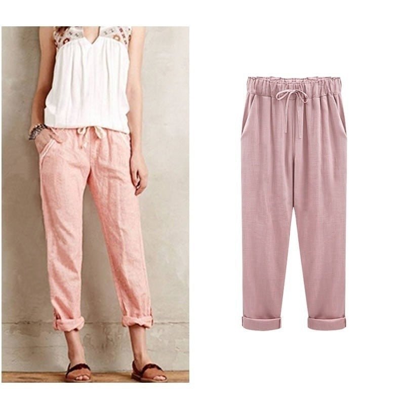 Pantalon Décontracté en Coton pour Femmes - Marie Montel