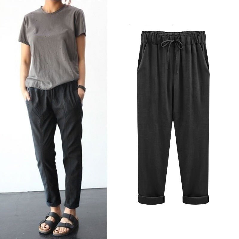 Pantalon Décontracté en Coton pour Femmes - Marie Montel