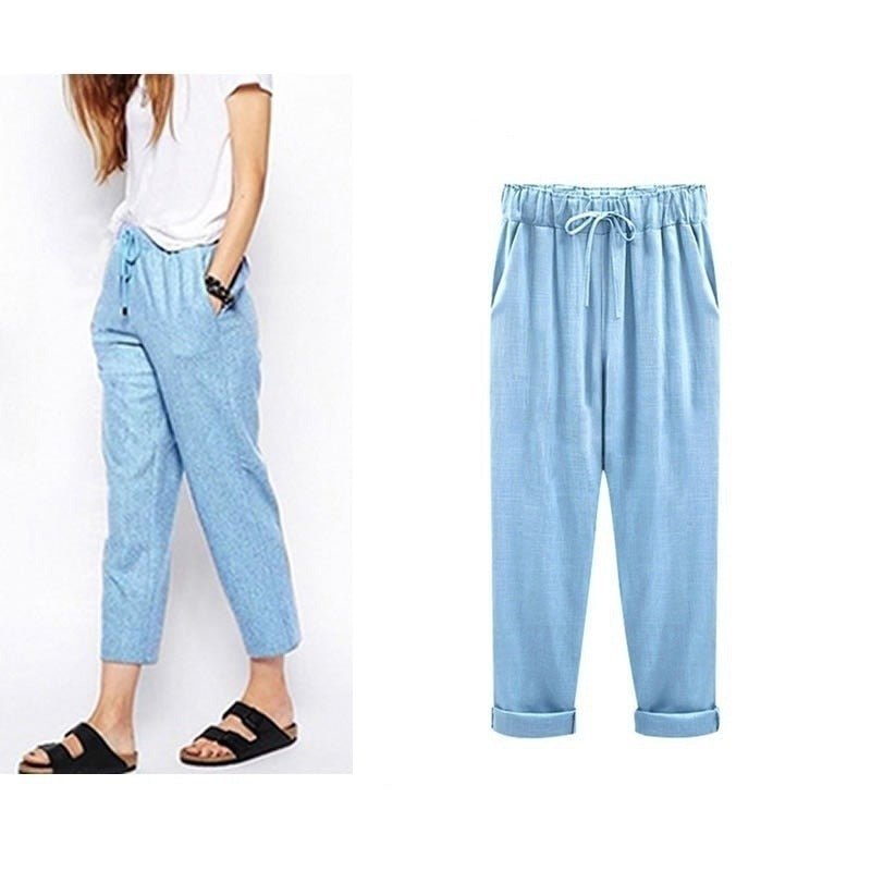 Pantalon Décontracté en Coton pour Femmes - Marie Montel