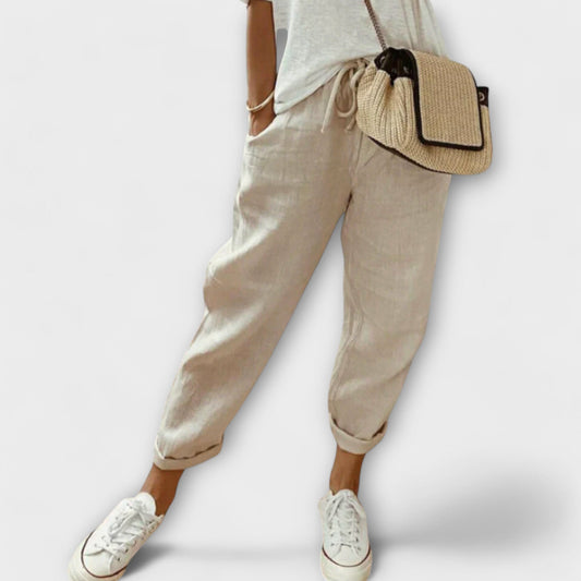 Pantalon Décontracté en Lin pour Femmes - Marie Montel