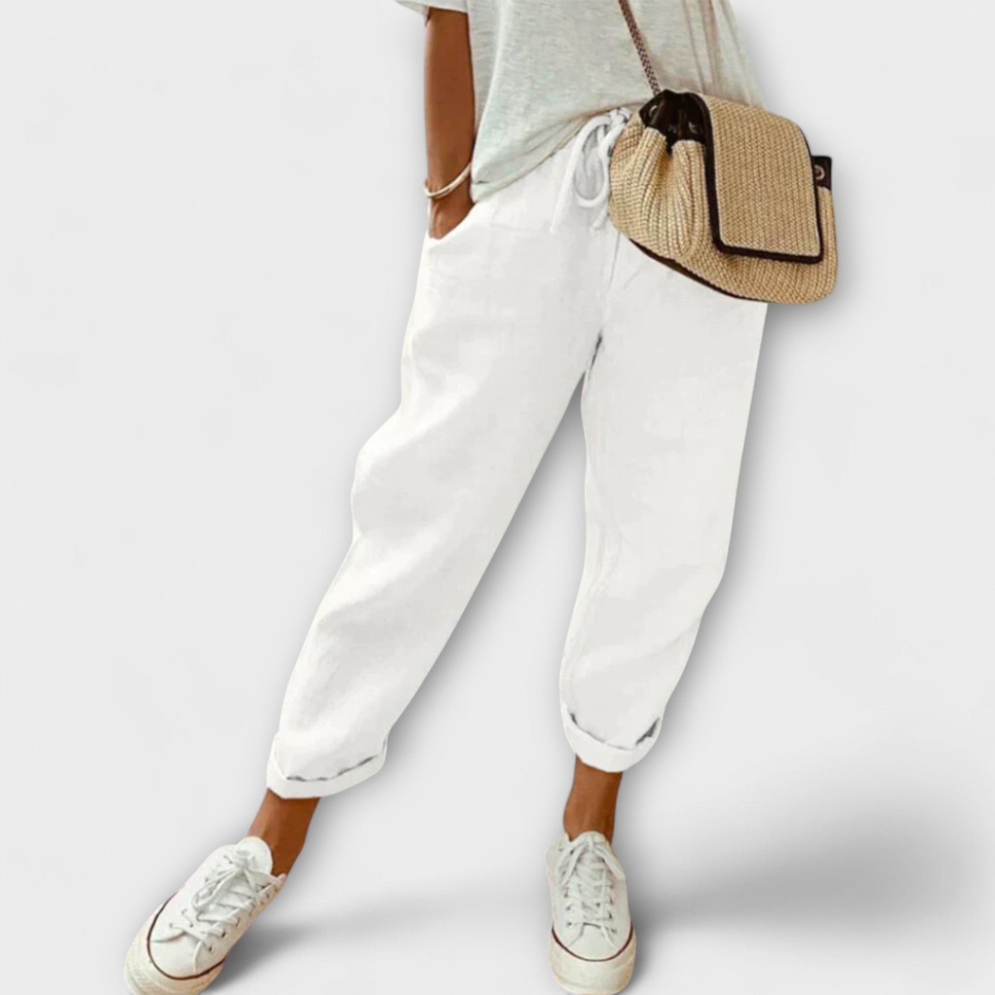 Pantalon Décontracté en Lin pour Femmes - Marie Montel