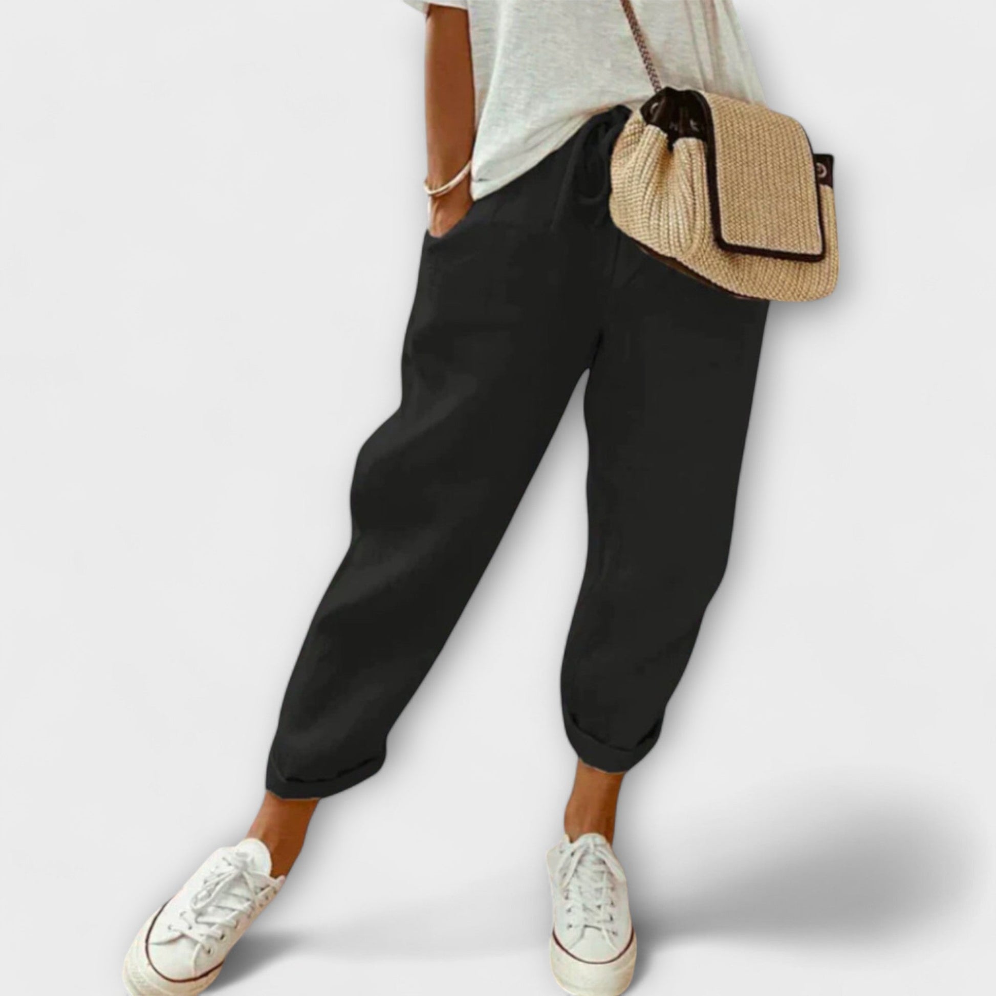 Pantalon Décontracté en Lin pour Femmes - Marie Montel