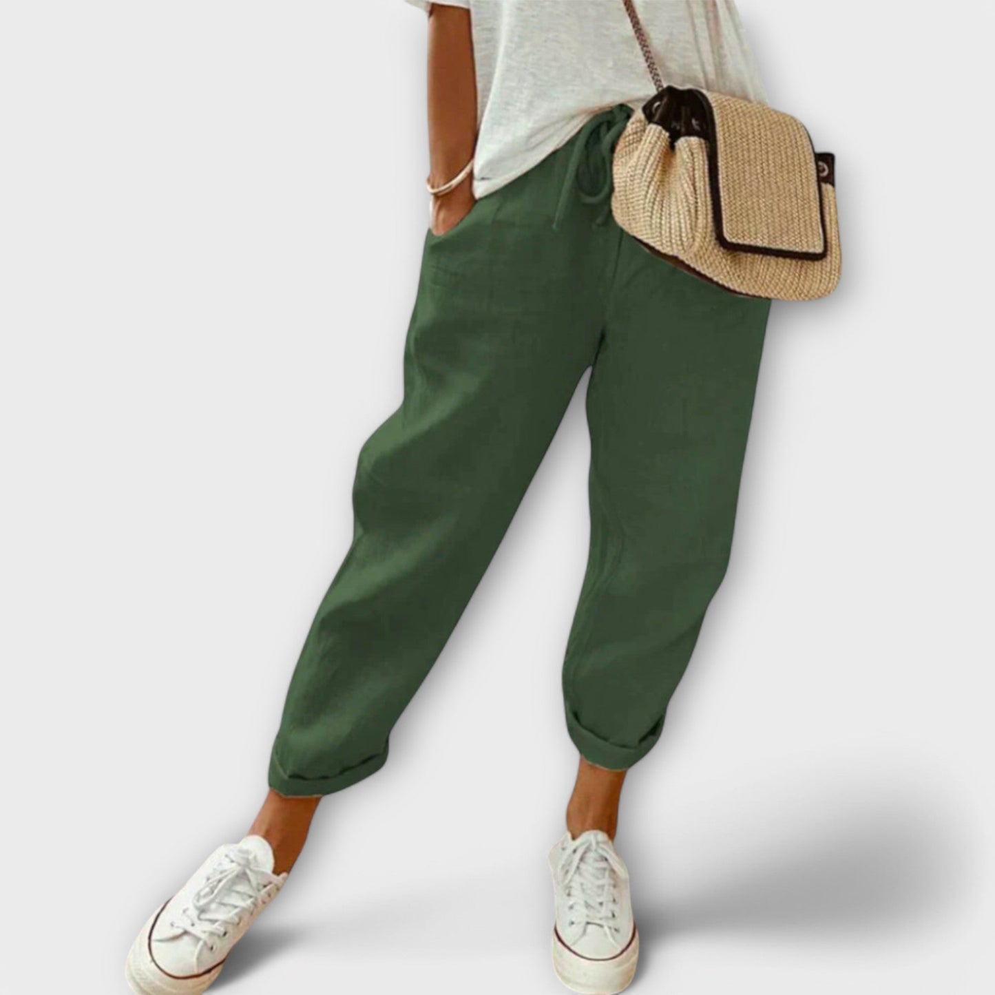 Pantalon Décontracté en Lin pour Femmes - Marie Montel