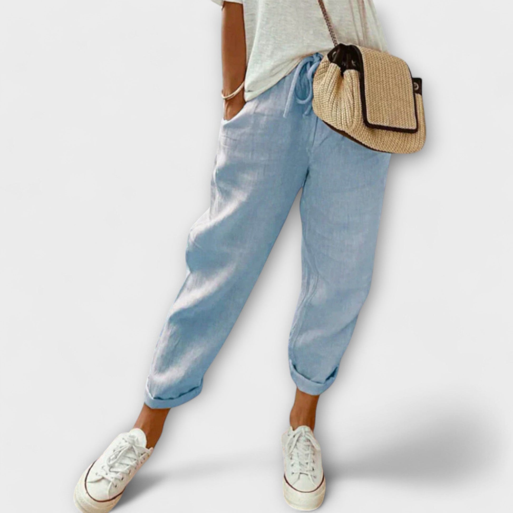 Pantalon Décontracté en Lin pour Femmes - Marie Montel