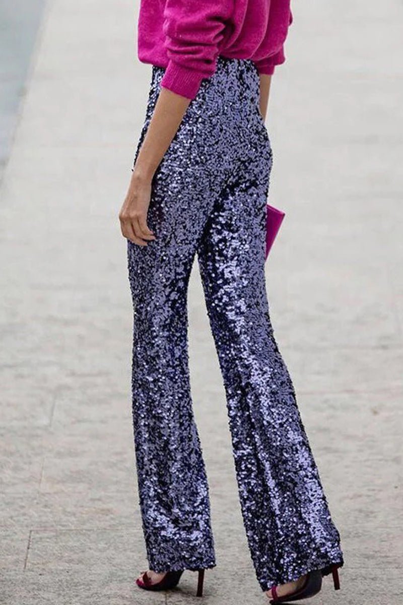 Pantalon Élégant à Paillettes Grande Taille pour Femmes - Marie Montel