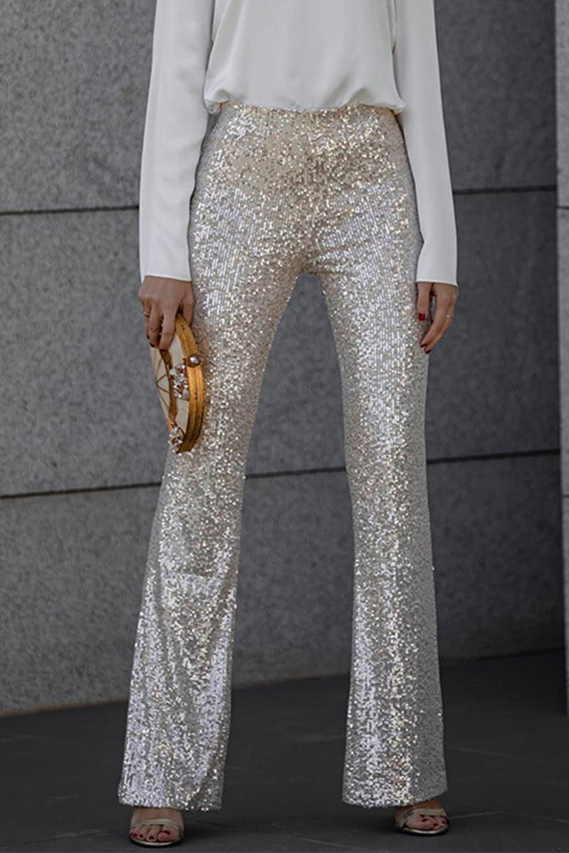 Pantalon Élégant à Paillettes Grande Taille pour Femmes - Marie Montel