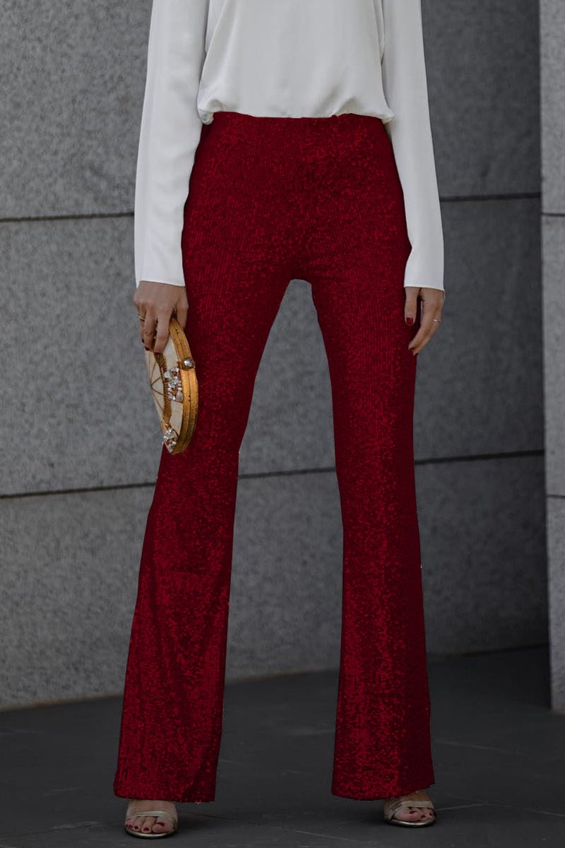 Pantalon Élégant à Paillettes Grande Taille pour Femmes - Marie Montel