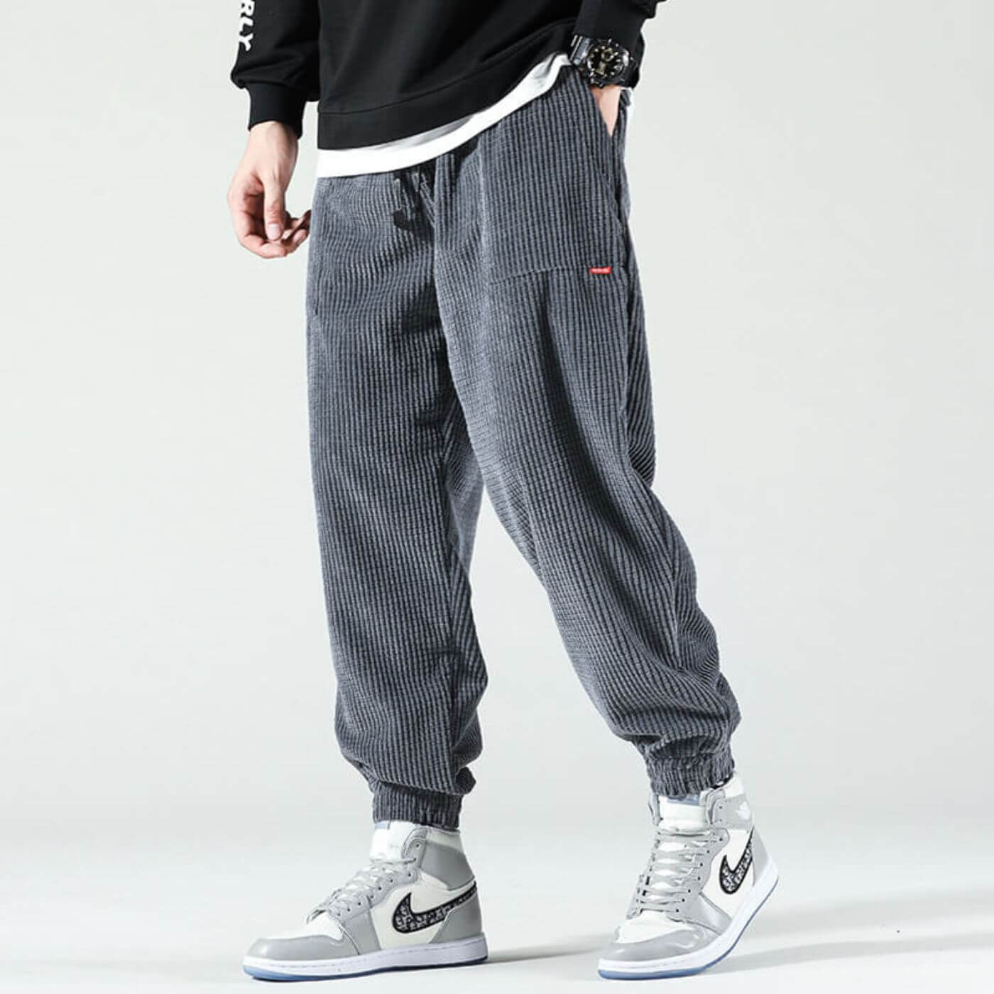 Pantalon Jogger en Velours Côtelé pour Hommes - Marie Montel