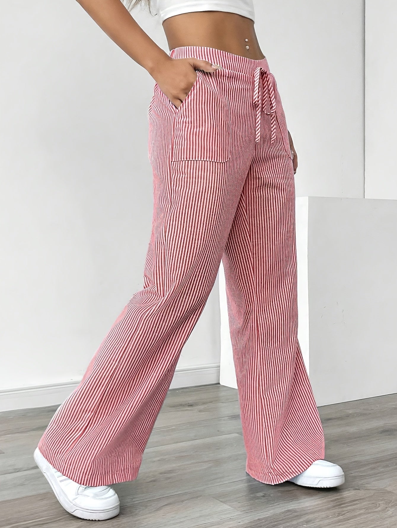Pantalon Large à Rayures pour Femmes - Marie Montel