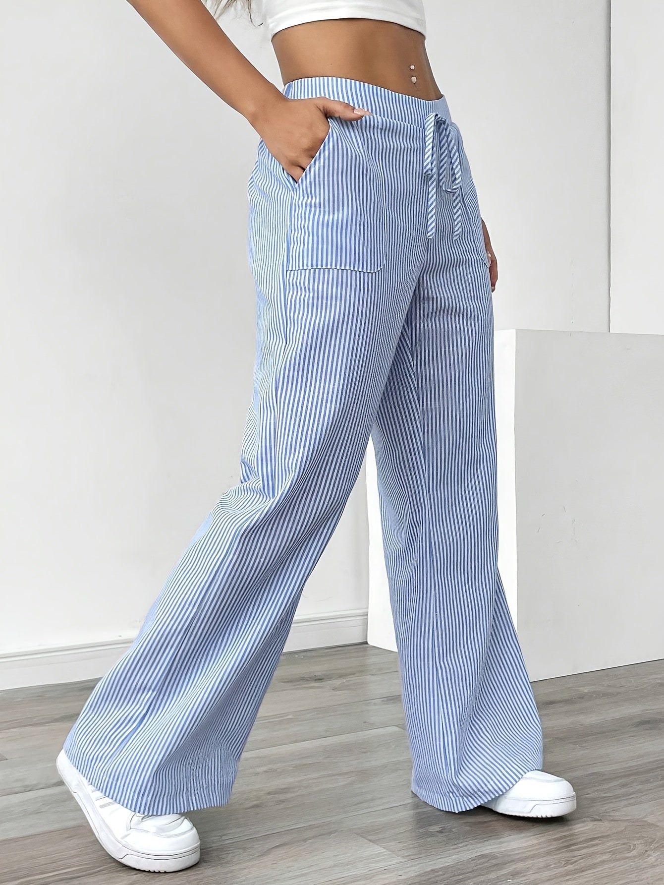 Pantalon Large à Rayures pour Femmes - Marie Montel