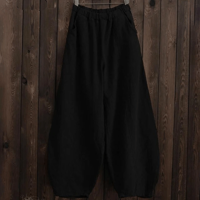 Pantalon Large Chic en Mélange de Coton pour Femmes - Marie Montel