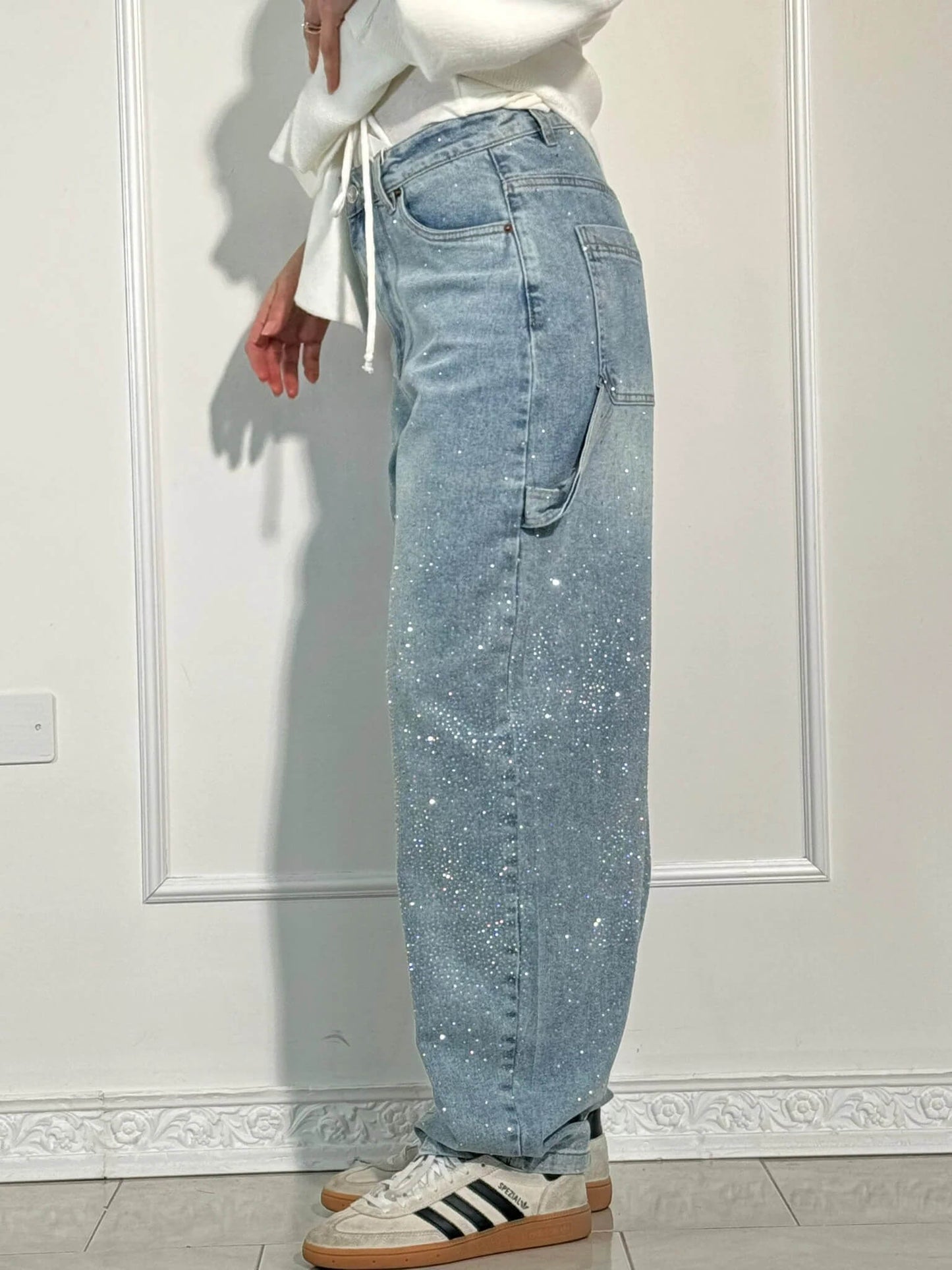 Pantalon Taille Haute à Jambes Larges pour Femmes - Marie Montel