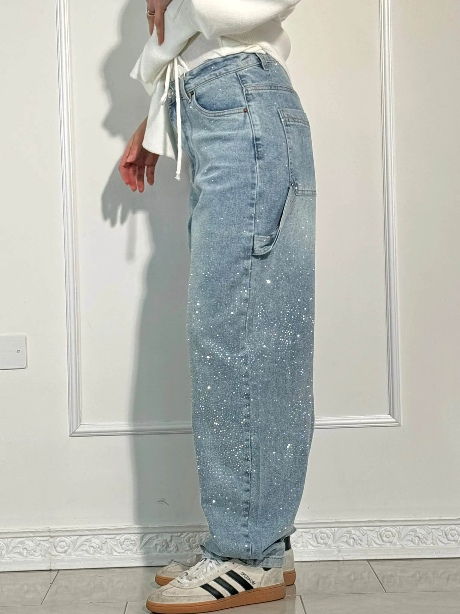 Pantalon Taille Haute à Jambes Larges pour Femmes - Marie Montel