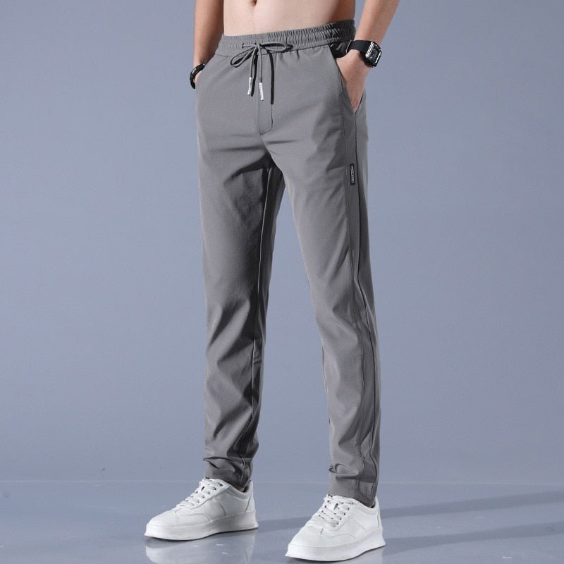 Pantalons de Jogging pour Hommes - Coupe Slim - Taille Élastique avec Cordon de Serrage - Respirant - Marie Montel