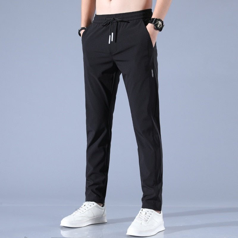 Pantalons de Jogging pour Hommes - Coupe Slim - Taille Élastique avec Cordon de Serrage - Respirant - Marie Montel