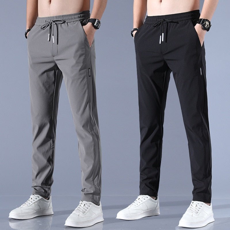 Pantalons de Jogging pour Hommes - Coupe Slim - Taille Élastique avec Cordon de Serrage - Respirant - Marie Montel
