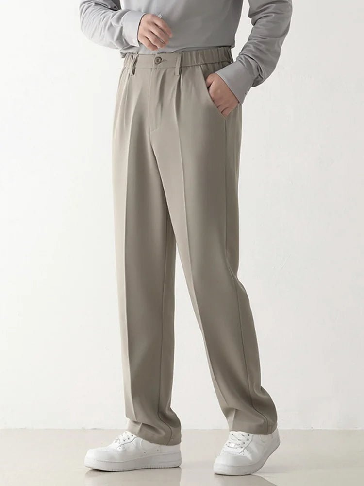 Pantalons Formels Drapés pour Hommes - Pantalons Ajustés Relaxés pour le Travail et les Occasions Décontractées - Marie Montel