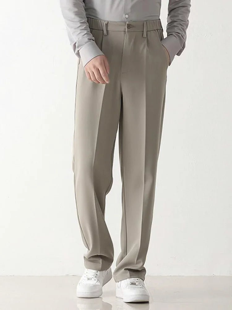 Pantalons Formels Drapés pour Hommes - Pantalons Ajustés Relaxés pour le Travail et les Occasions Décontractées - Marie Montel