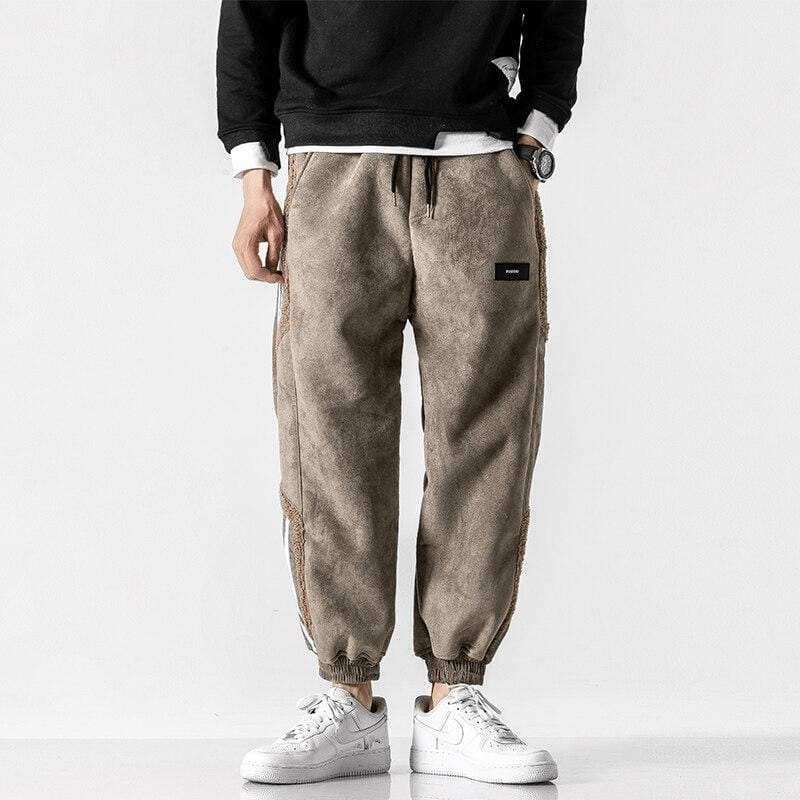Pantalons Jogging pour Hommes - Fleece Détente avec Détails Rayés pour un Style Urbain - Marie Montel