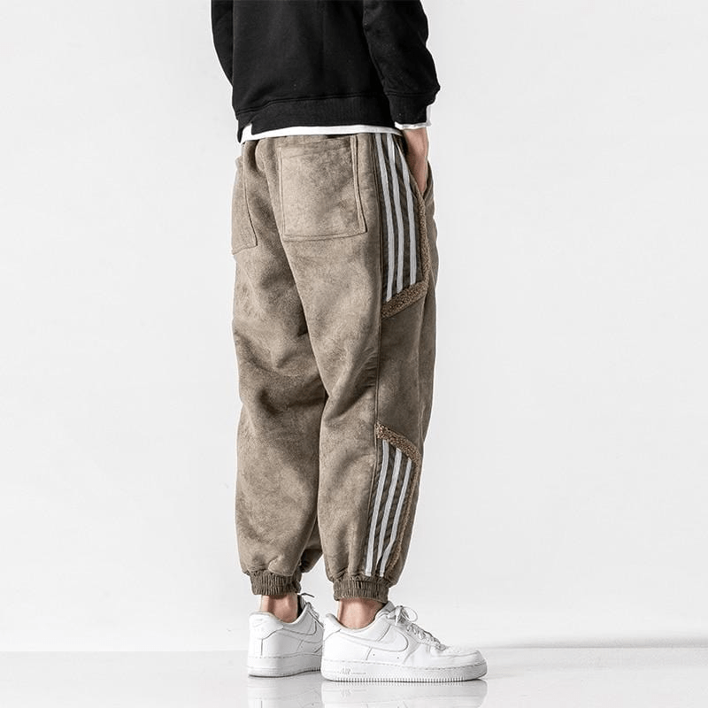 Pantalons Jogging pour Hommes - Fleece Détente avec Détails Rayés pour un Style Urbain - Marie Montel