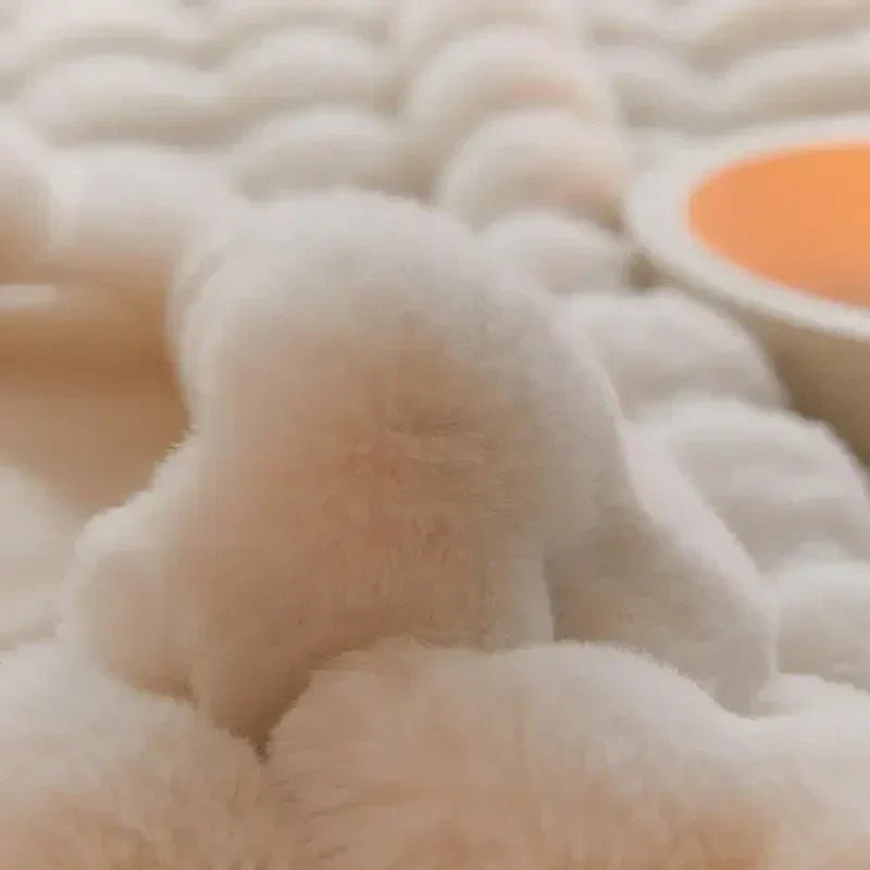 Plaid Doux en Fausse Fourrure de Lapin - Marie Montel