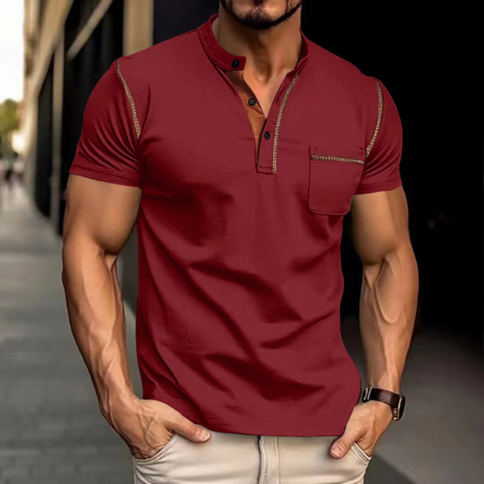 Polo Classique en Maille pour Hommes - Marie Montel