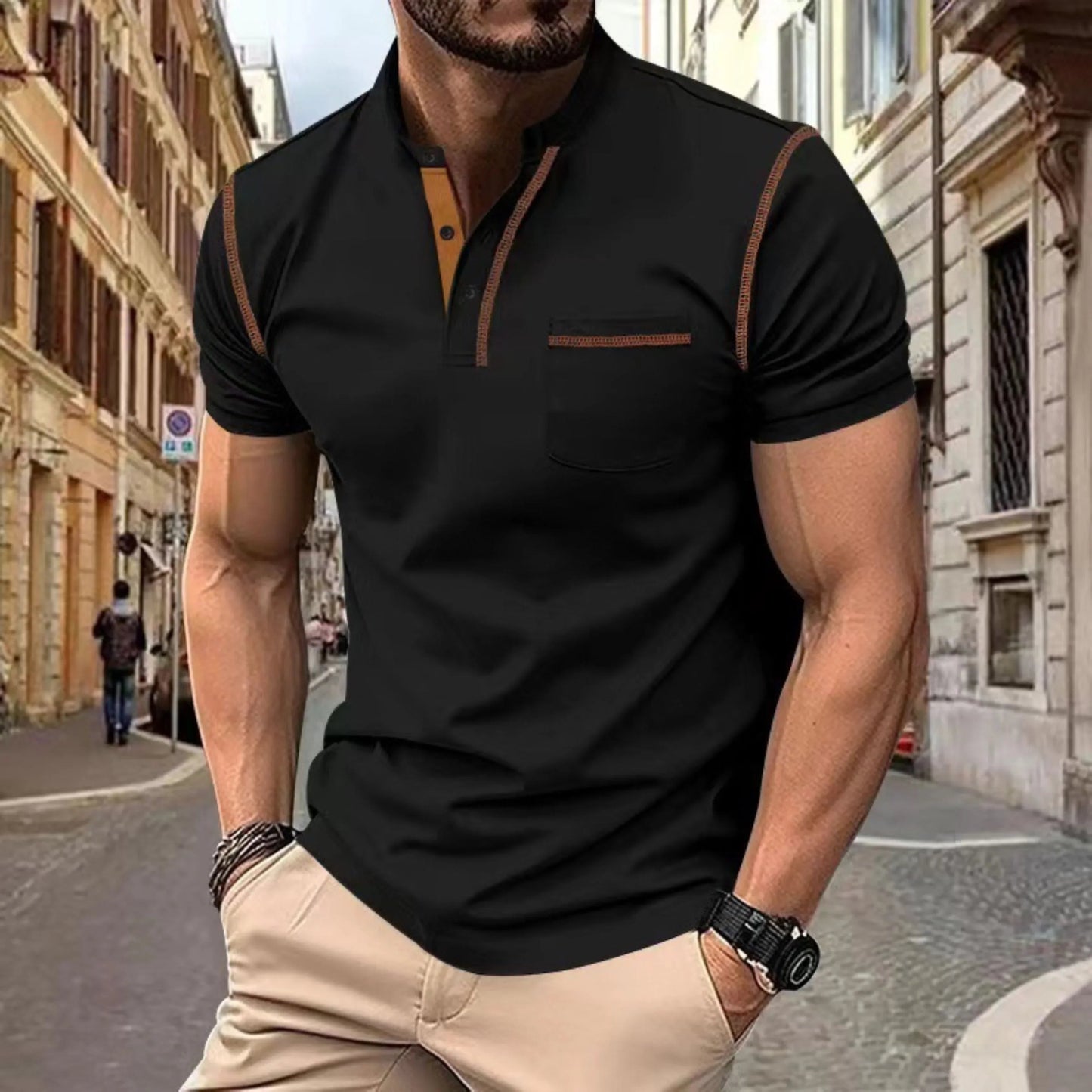 Polo Classique en Maille pour Hommes - Marie Montel