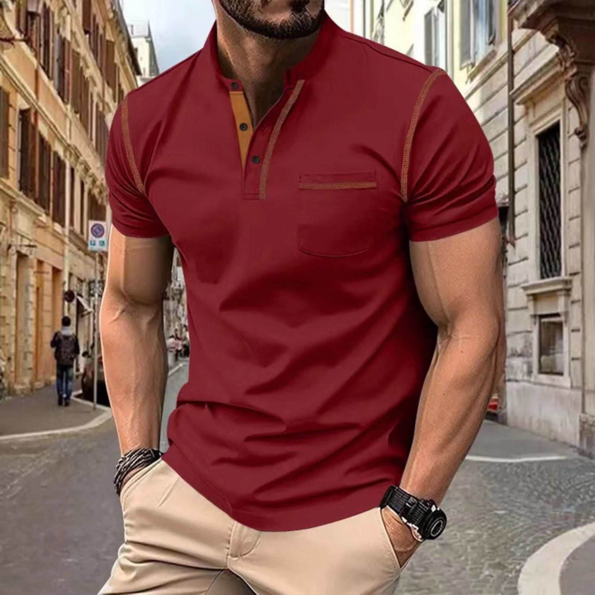Polo Classique en Maille pour Hommes - Marie Montel