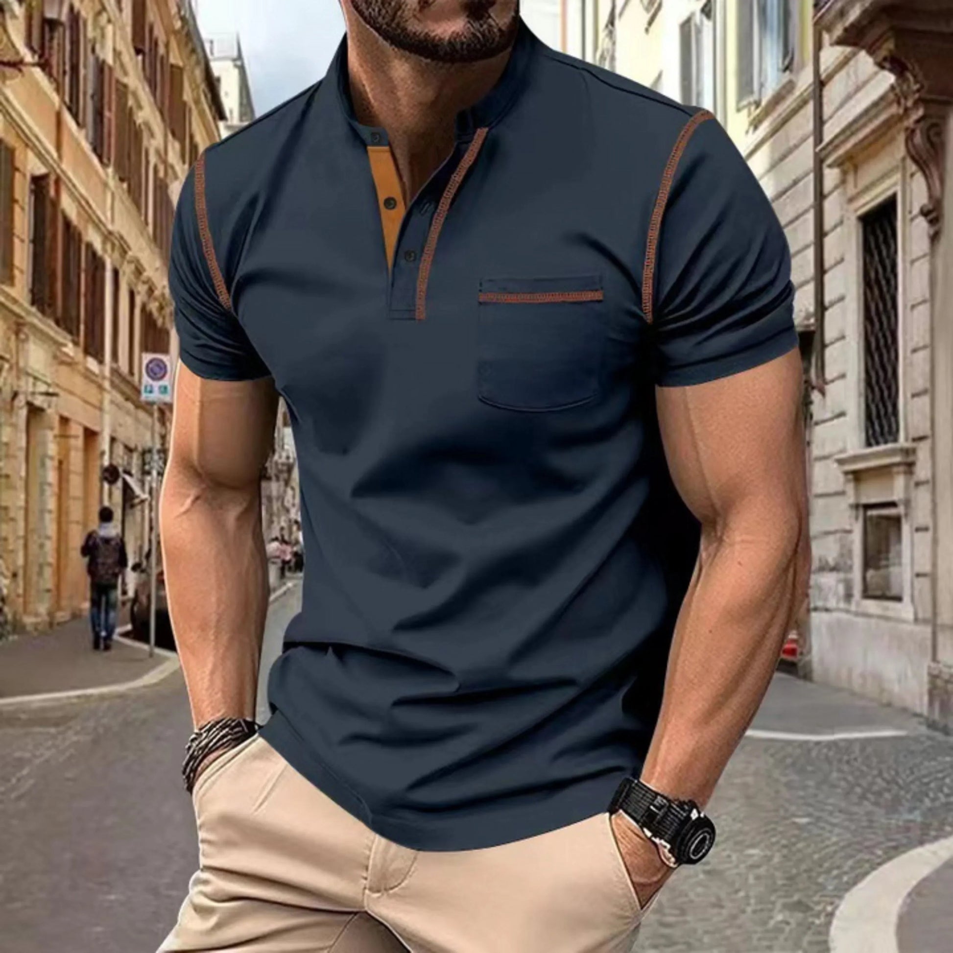 Polo Classique en Maille pour Hommes - Marie Montel