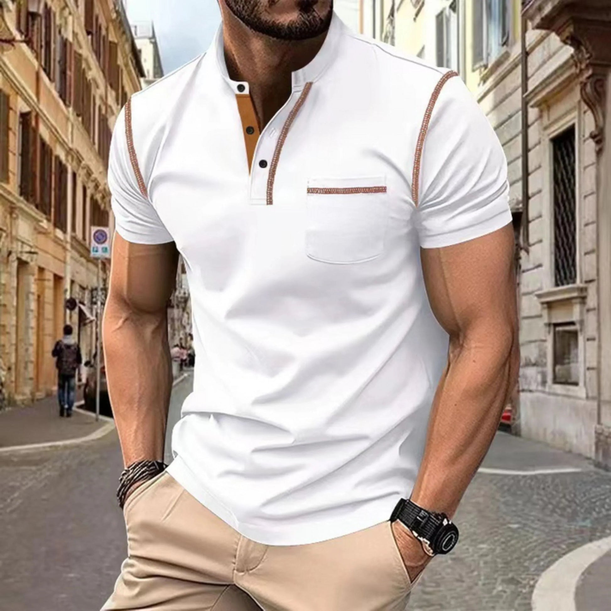 Polo Classique en Maille pour Hommes - Marie Montel