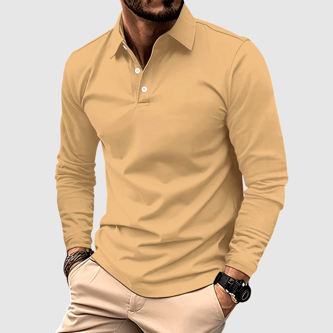 Polo Élégant à Manches Longues pour Hommes - Marie Montel