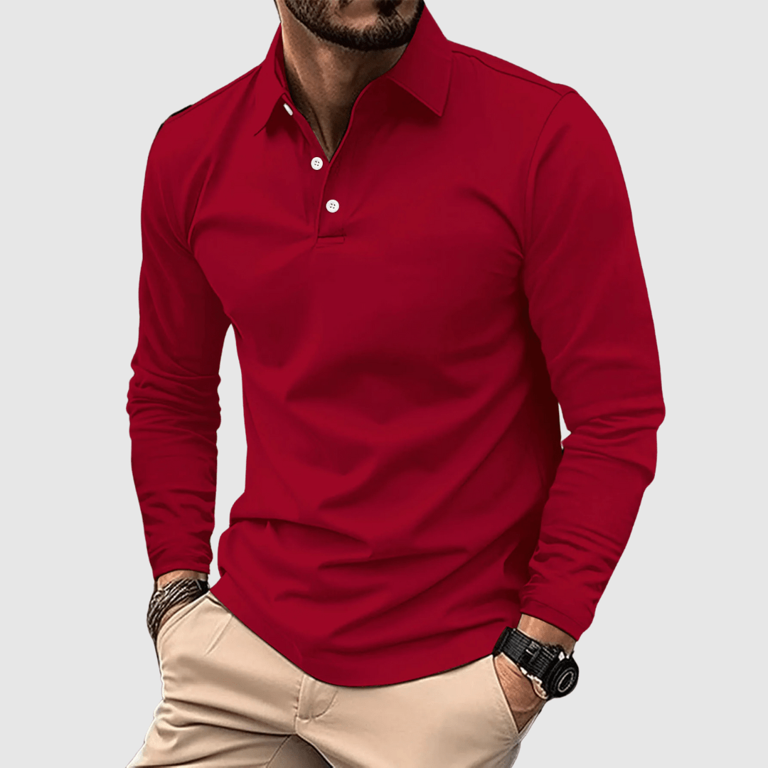 Polo Élégant à Manches Longues pour Hommes - Marie Montel