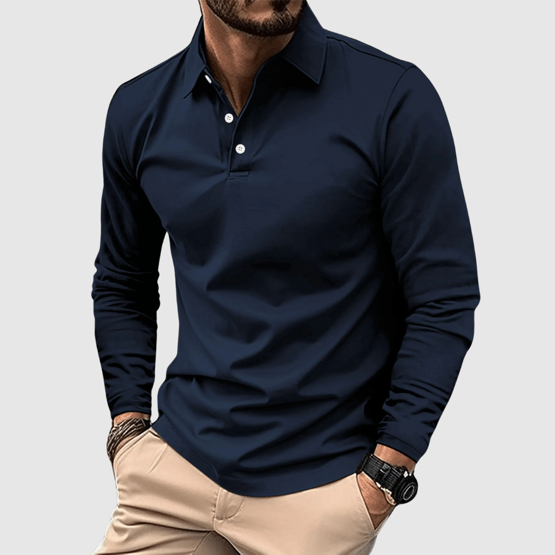 Polo Élégant à Manches Longues pour Hommes - Marie Montel