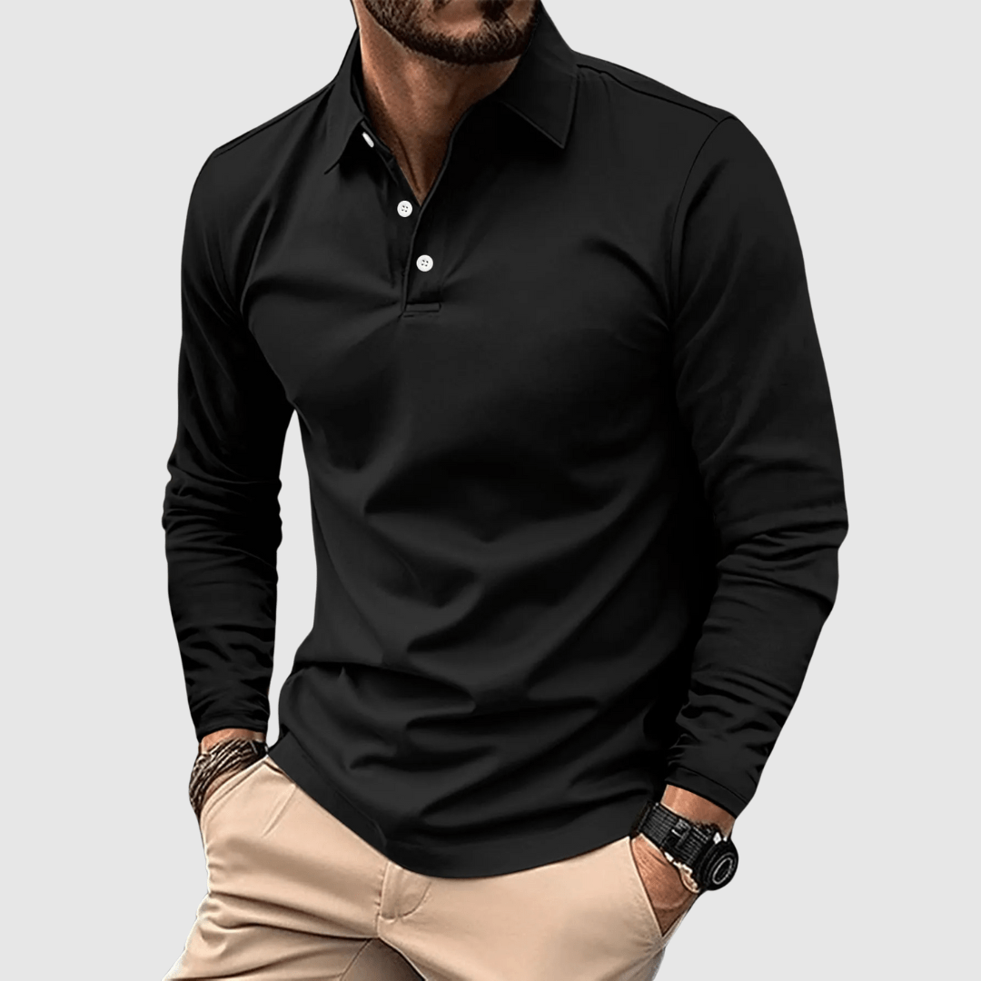 Polo Élégant à Manches Longues pour Hommes - Marie Montel