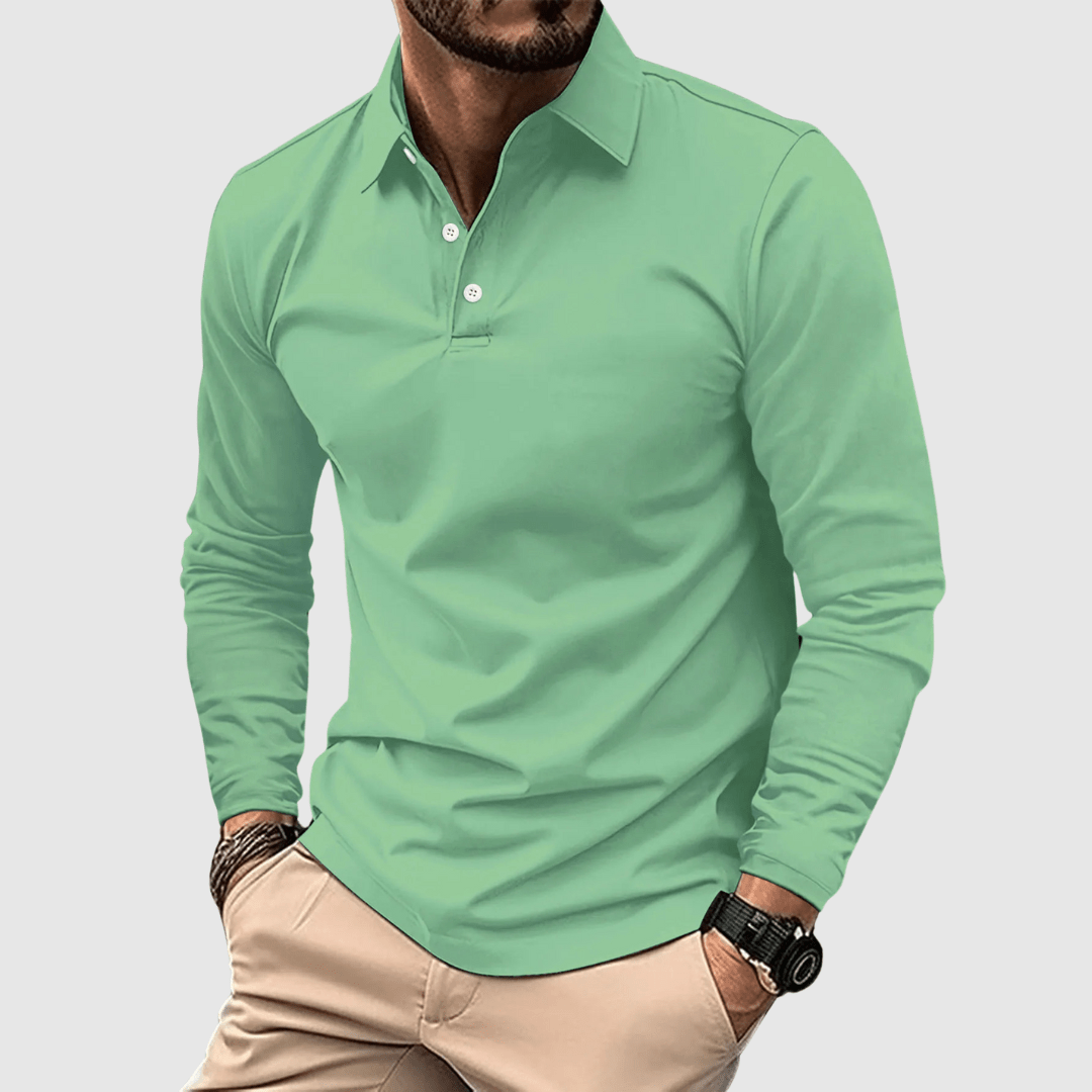 Polo Élégant à Manches Longues pour Hommes - Marie Montel