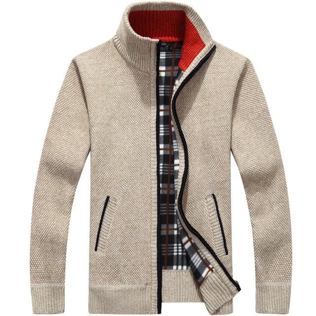 Cardigan en laine polaire épais pour hommes