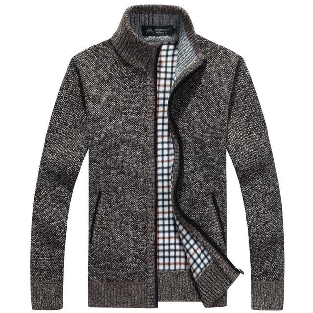 Cardigan en laine polaire épais pour hommes