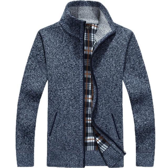 Cardigan en laine polaire épais pour hommes