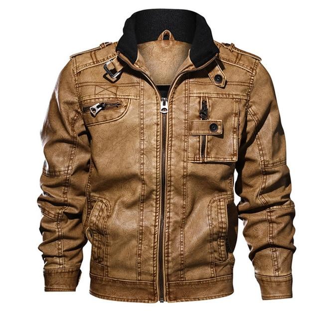 Veste en cuir élégante pour hommes