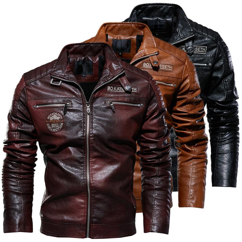 Veste en cuir chaude et superbe pour hommes