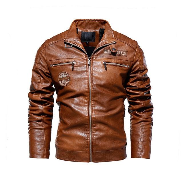 Veste en cuir chaude et superbe pour hommes