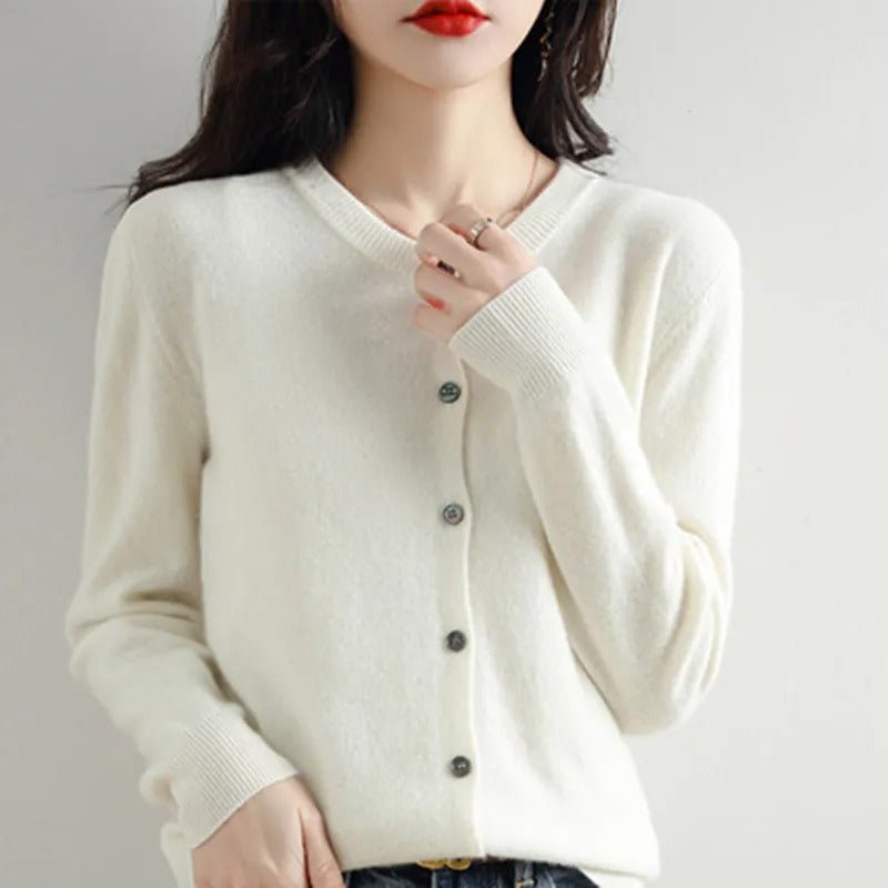 Pull à Encolure O en Laine pour Femmes - Marie Montel