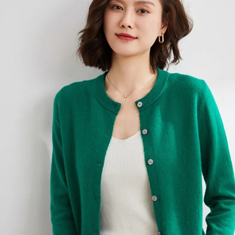 Pull à Encolure O en Laine pour Femmes - Marie Montel