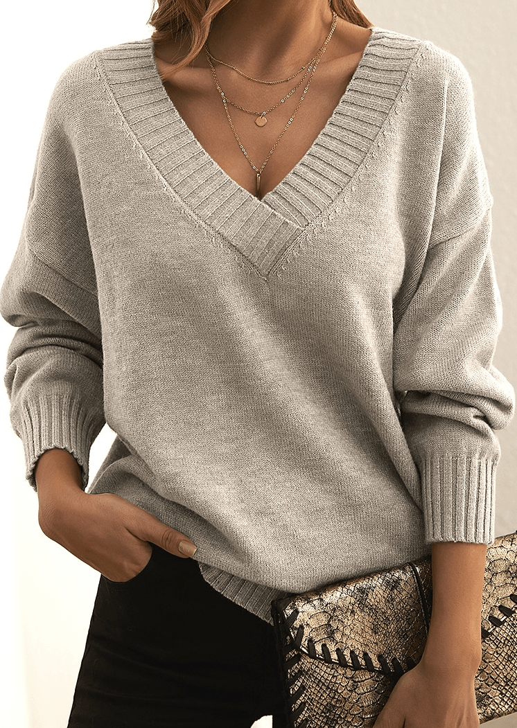 Pull Chic à V - Cou pour Femmes - Marie Montel