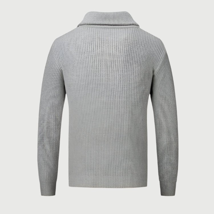 Pull Col Montant Demi - Zip pour Hommes - Marie Montel