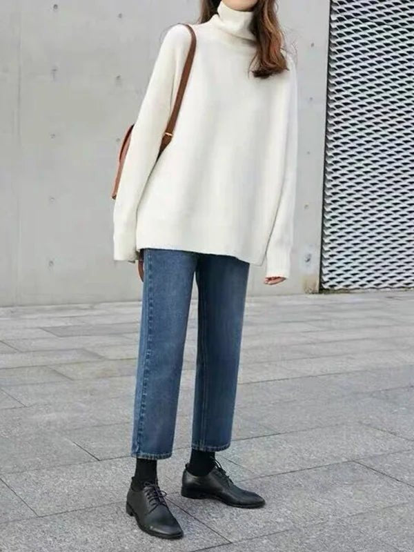 Pull Décontracté à Col Roulé pour Femmes - Marie Montel