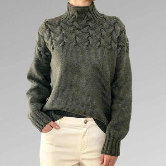 Pull Élégant à Col Montant pour Femmes - Marie Montel