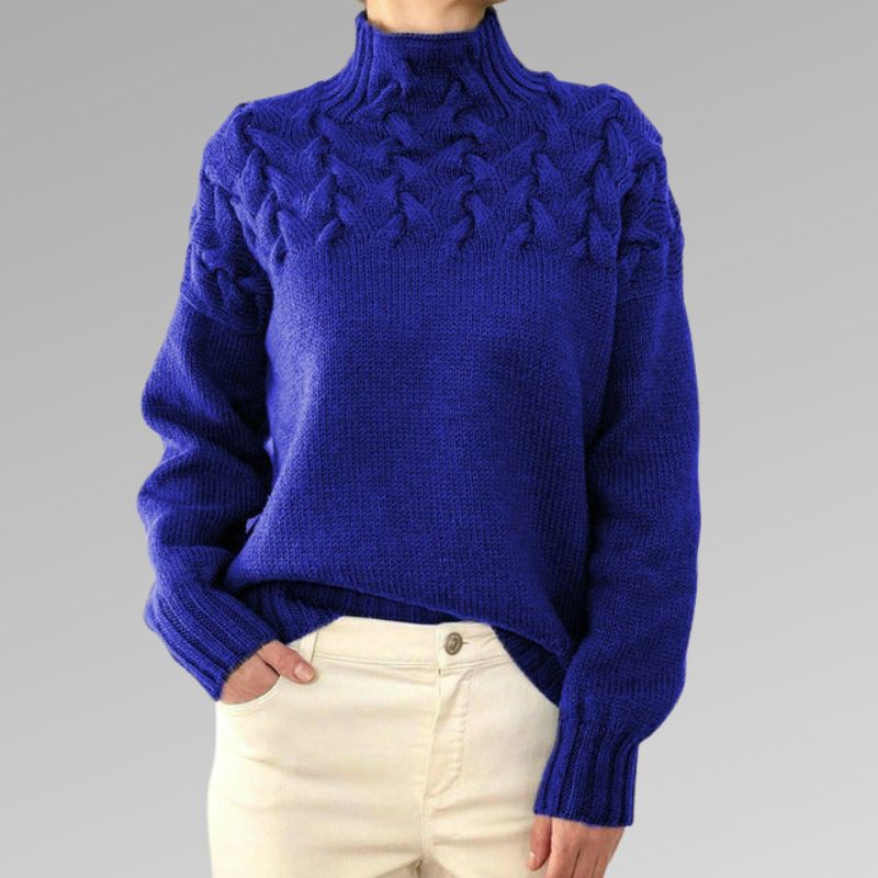 Pull Élégant à Col Montant pour Femmes - Marie Montel